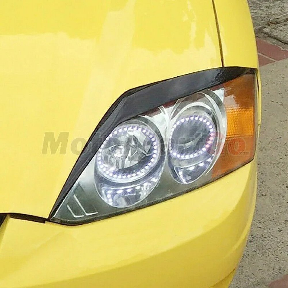 Real Carbon Fiber Head light Eyelid Eyebrow Cover Trim 1pair for  Hyundai Tiburon Coupe 2003-2006 T130
